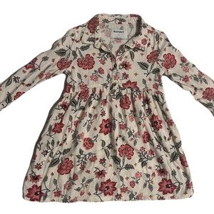 Old Navy Kids Floral Dress - Cream and Red
